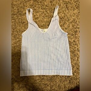 Striped Blue and White Tank Top